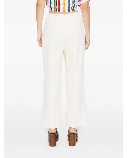 Etro White Viscose Acetate Elastane Pants