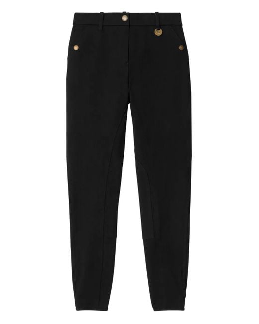Burberry Black Hose mit Fischgrätenmuster