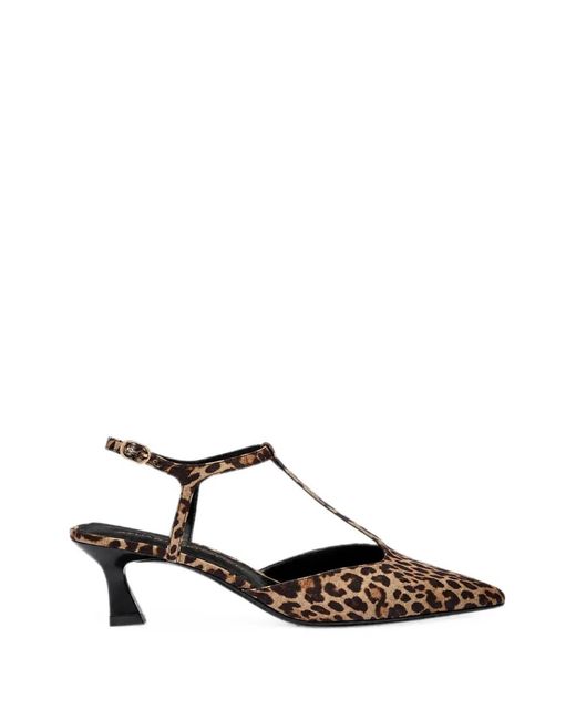 Stuart Weitzman White Vinnie Leopard-Print Pumps