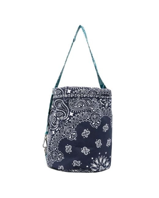 Call it By Your Name Blue Bandana-Print Shoulder Bag