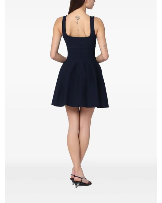 Jonathan Simkhai Black Square-Neck Pleated Dress