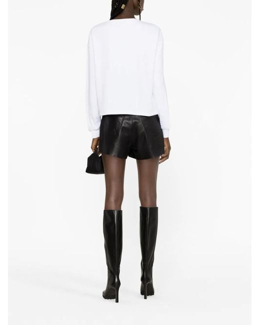 DIESEL White Logo-Embroidered Sweatshirt