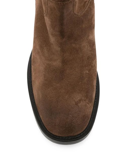 Chloé Brown Dakota Buckle-Detail Ankle Boots