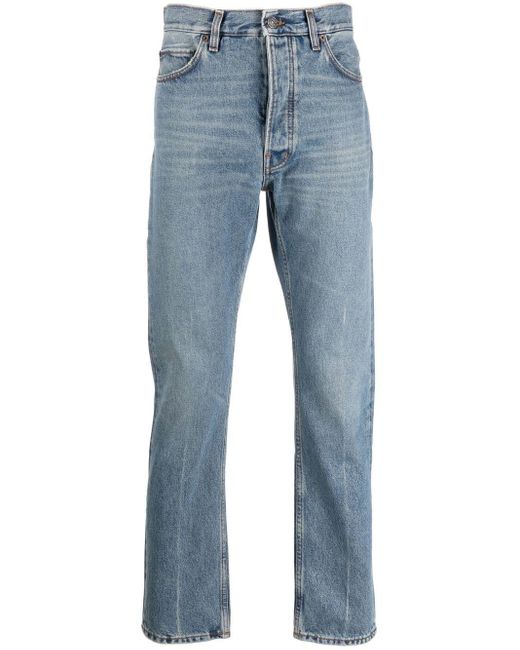 Haikure Denim Light-wash Straight-leg Jeans in Blue for Men | Lyst