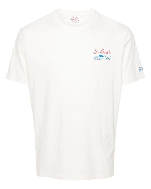 Mc2 Saint Barth Saint Barth Hotel T-Shirt in White für Herren