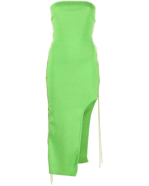 GIUSEPPE DI MORABITO レースアップ ドレス Green