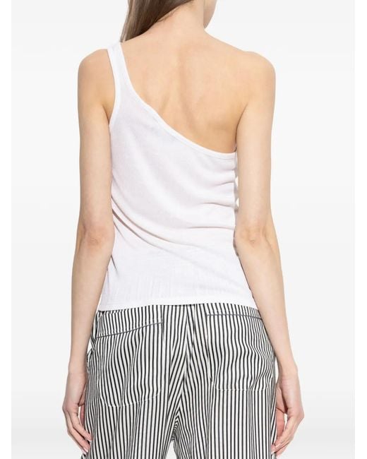 Tom Ford White One-Shoulder Top