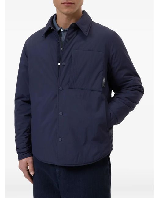 Closed Blue Pocket-Patch Shirt Jacket for men