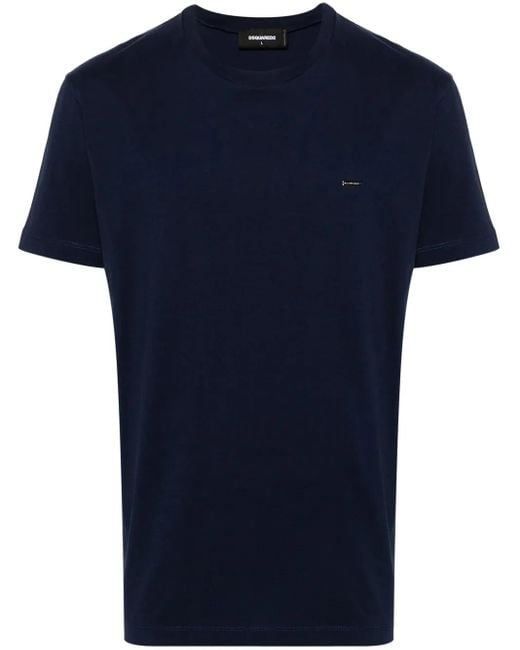 メンズ DSquared² ロゴ Tシャツ Blue