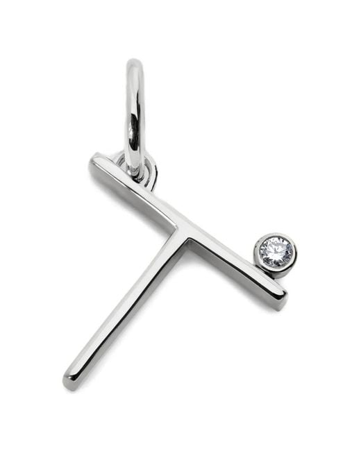 Monica Vinader Metallic Solitaire Diamond Pendant