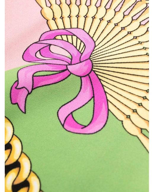 Versace Pink All-Over Graphic-Print Leggings
