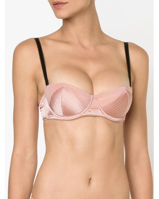 Fleur du Mal Pink Topstitch Convertible Bra