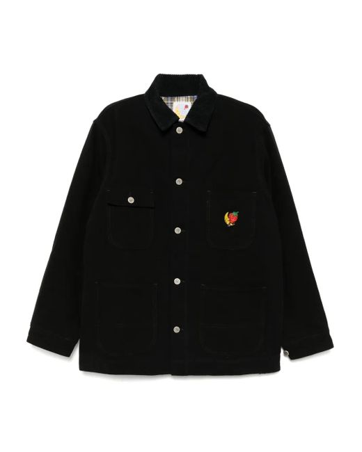 Sky High Farm Black Embroidered Denim Jacket for men