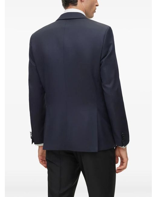 Boss Blue Peak-Lapel Jacket for men