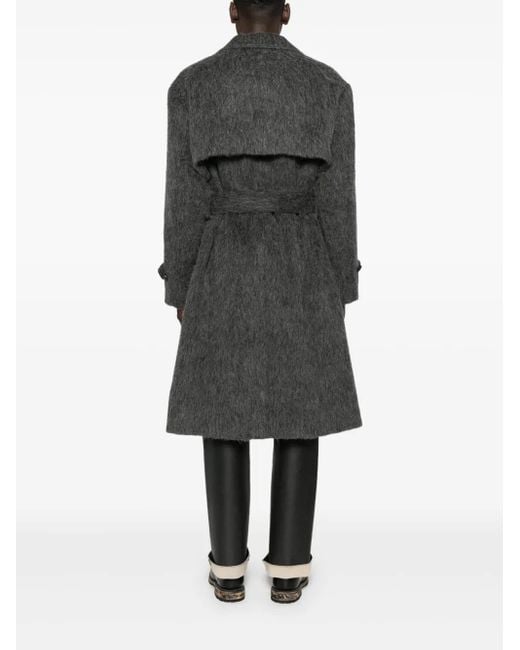 ANDERSSON BELL Gray Belted Coat for men