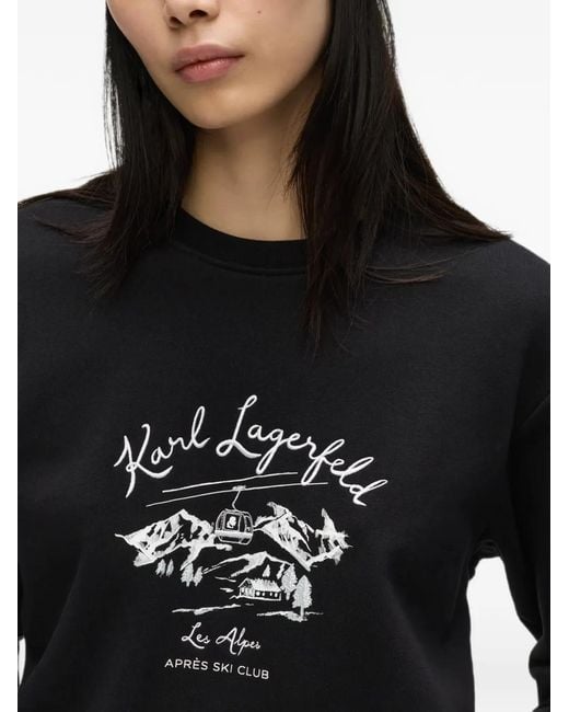 Karl Lagerfeld Black Après Ski Club Sweatshirt