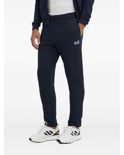 EA7 Blue Zip Logo Jumpsuit for men