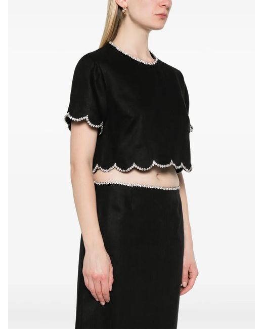 Zimmermann Black Crush Tops