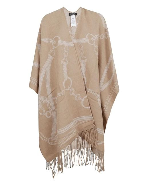 Ralph Lauren Natural "Eqstrn" Jacquard Cape