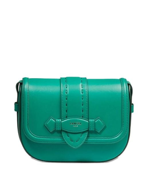 Lancel Green Sienna Flap-Detail Leather Bag