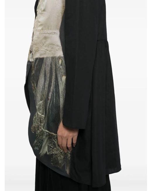 IA London Black Printed Blazer