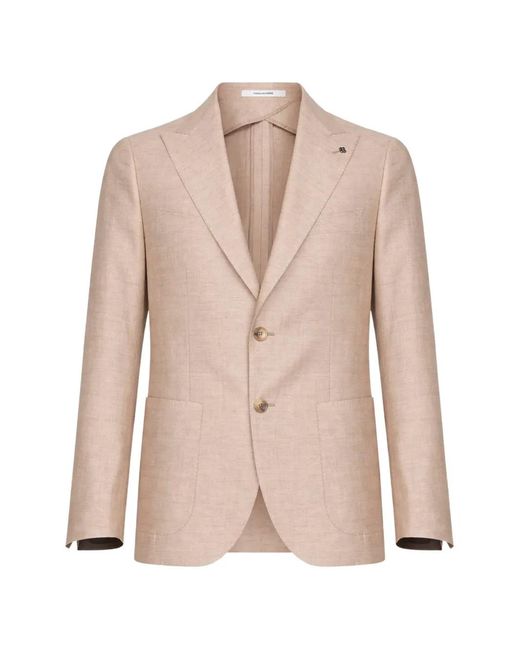 Tagliatore Natural Peak-Lapel Two-Button Blazer for men