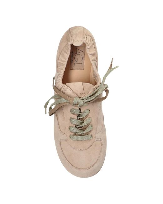 Agl Attilio Giusti Leombruni Multicolor Baskets En Daim À Lacets