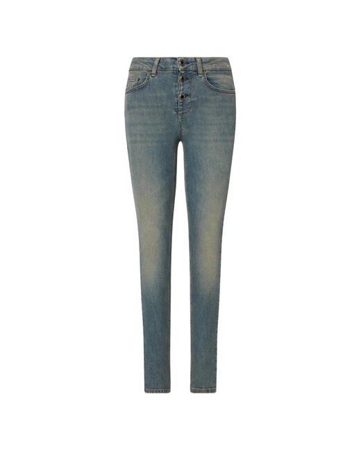Liu Jo Blue Skinny Jeans With Crafted Buttons