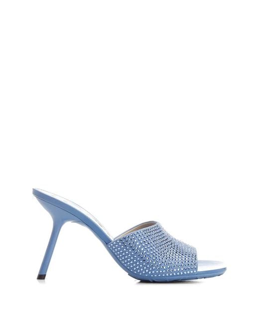 Loewe Blue Petal Crystal-Embellished Sandals