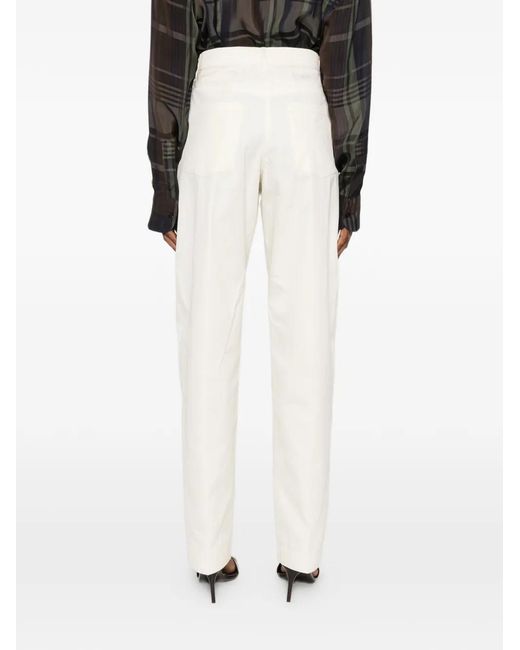 Jil Sander White Cotton Trousers