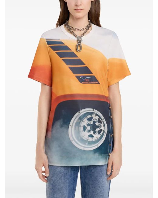 Rabanne Orange T-Shirt Fast Cars