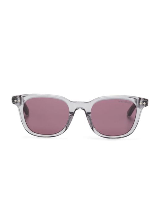 Montblanc Purple Square-frame Sunglasses for men