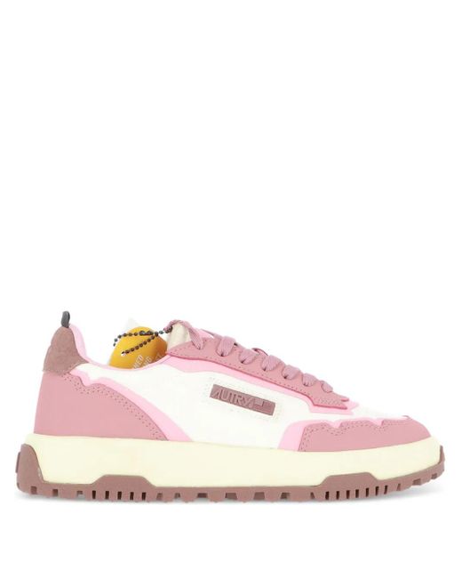 Autry Pink Wildpace Low Platform Sneakers