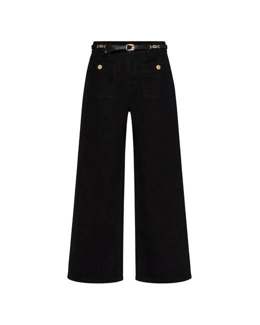 Maje Black Belt Pocket Jeans