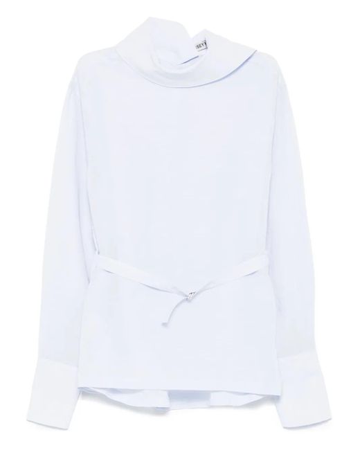 Issey Miyake White Paper-Esque U Shirt