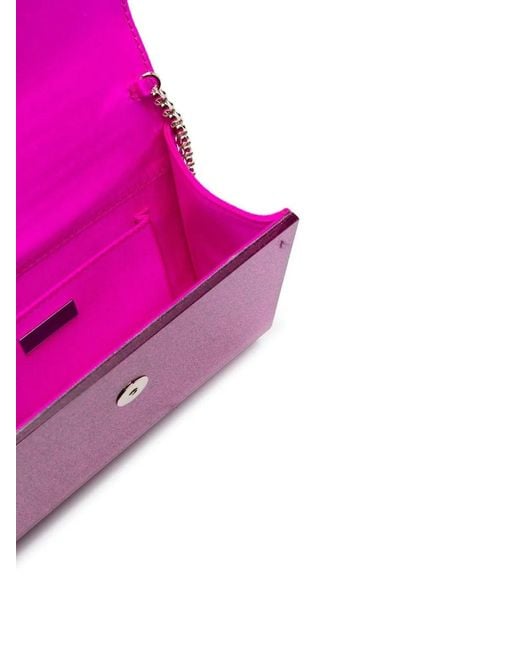 Jimmy Choo Purple Candy Glitter Clutch Bag