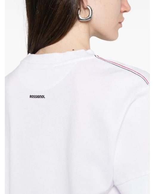 Rossignol White Crew-Neck T-Shirt