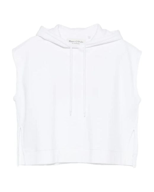 Sudadera Con Capucha Y Abertura Lateral Marc O' Polo de color White