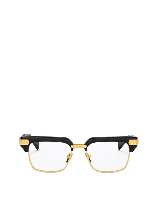 Balmain White Brille Mit Eckigem Gestell