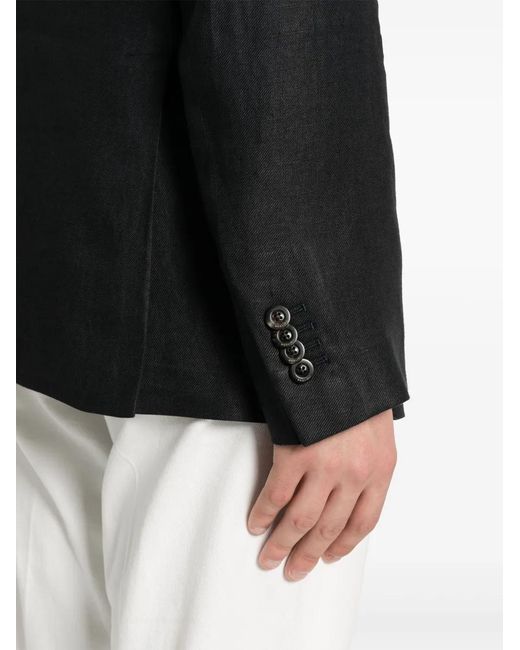 Boglioli Black Interlock-Twill Suit Jacket for men