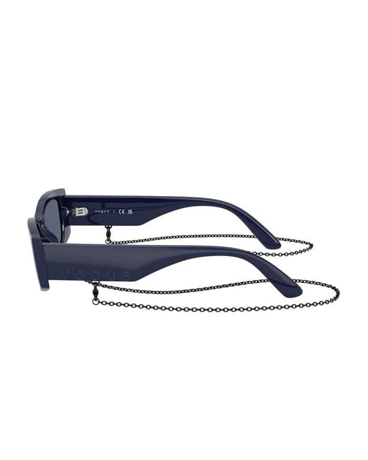 Vogue Eyewear Blue Chain-Detail Sunglasses