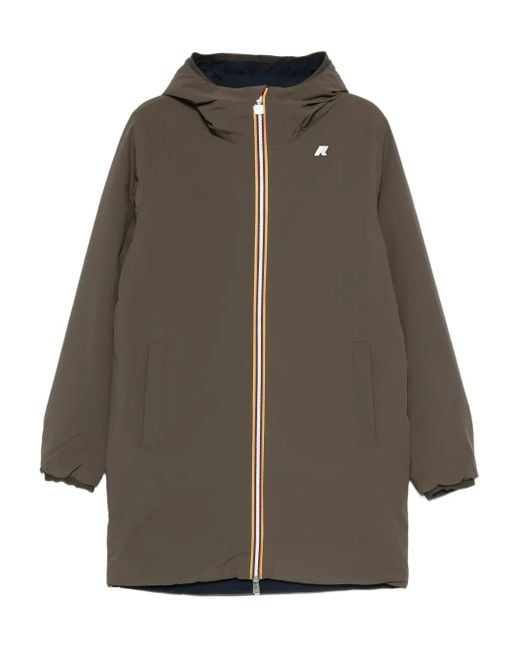 Chaqueta con cremallera y capucha K-Way de hombre de color Gray