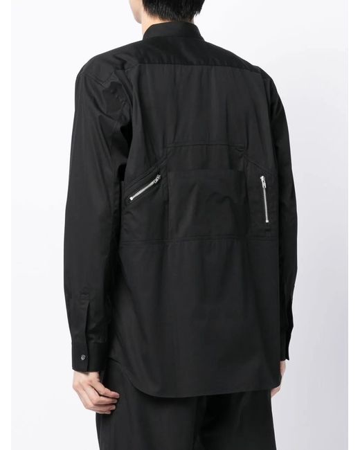 Comme des Garçons Black Button-Down Zip-Detail Shirt for men