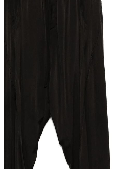 Julius Black Pintuck-Detail Trousers for men
