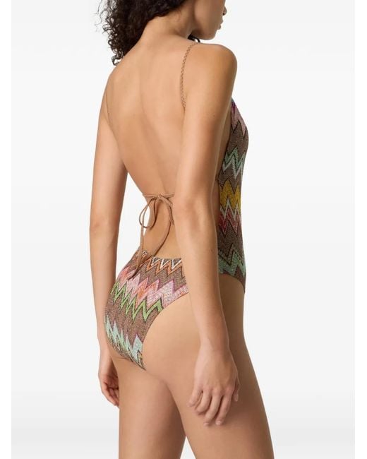 Missoni White Zig-Zag Swimsuit