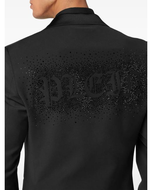 Philipp Plein Black Lord Single-Breasted Blazer for men