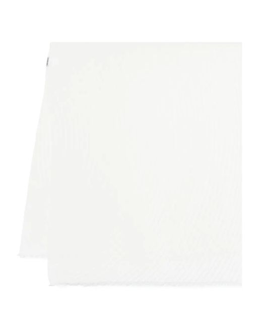 Issey Miyake White Pleated Scarf