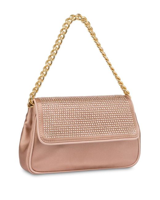 Alberta Ferretti Pink Rhinestone-embellished Shoulder Bag