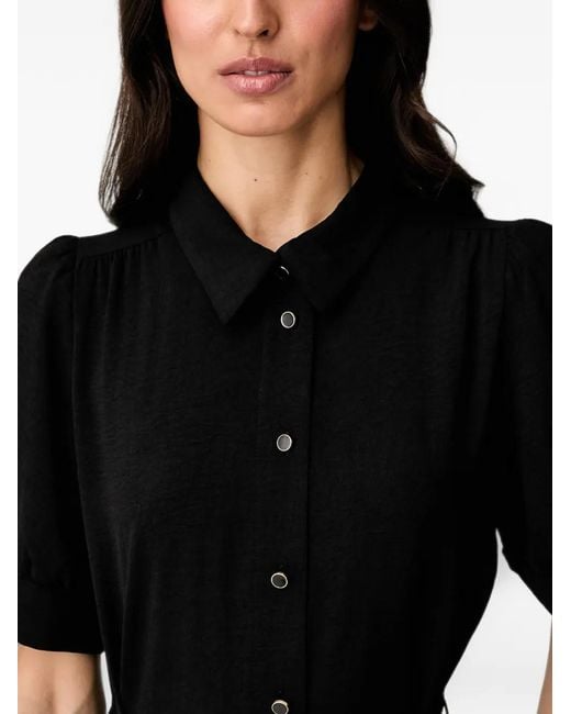 Morgan Black Belted Tiered Midi Dress