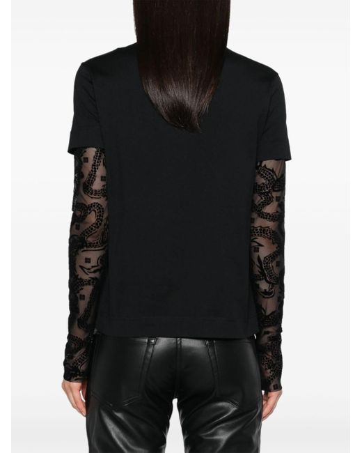Givenchy Black T-Shirt im Layering-Look